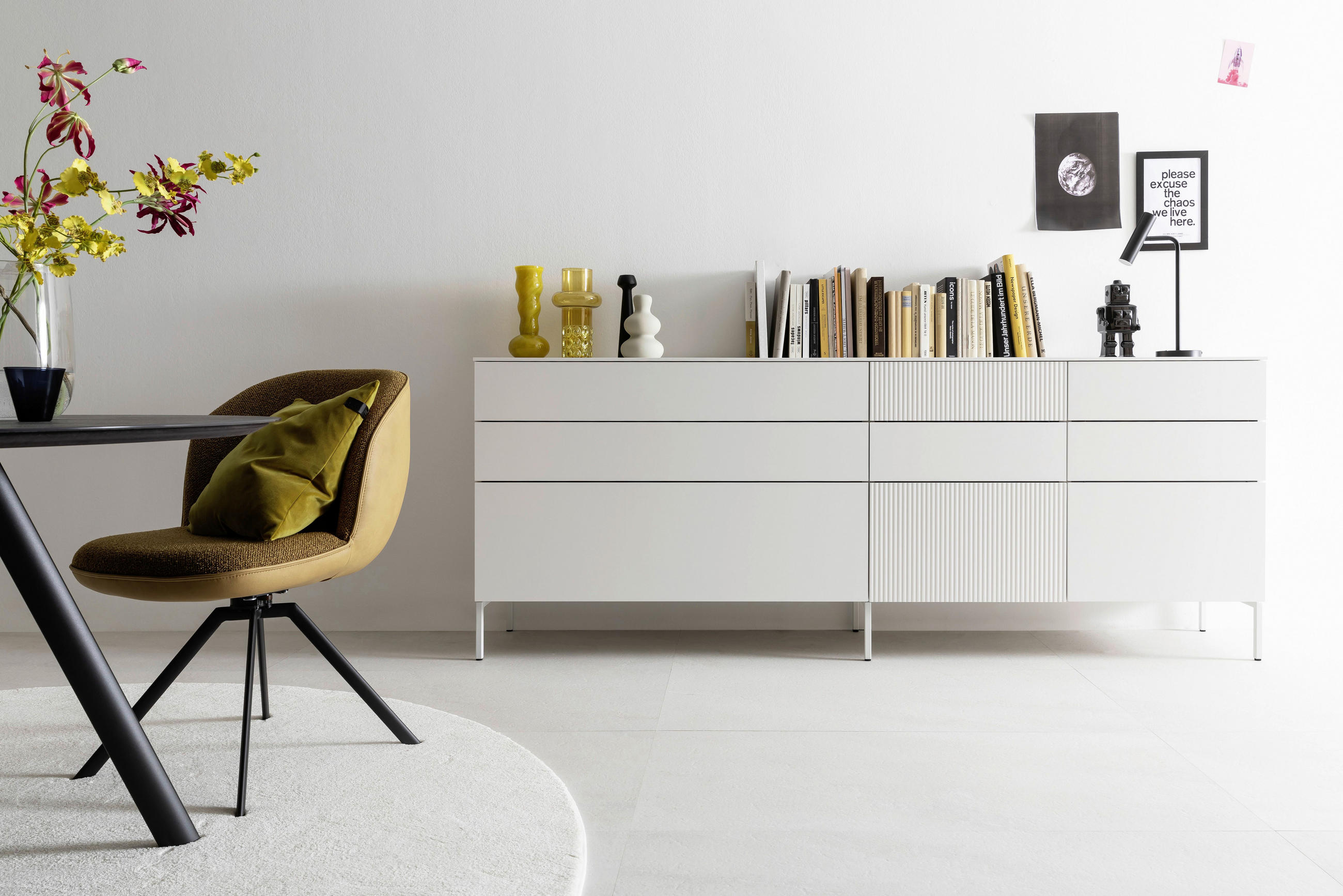 SIDEBOARD Weiss  240/91/45 cm  - Weiss, Design, Holzwerkstoff/Metall (240/91/45cm) - Schöner Wohnen