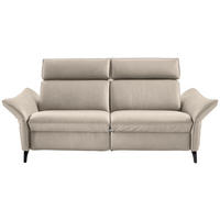 2,5-SITZER  in Echtleder Creme  - Anthrazit/Creme, Design, Leder/Metall (194/94/95cm) - Himolla