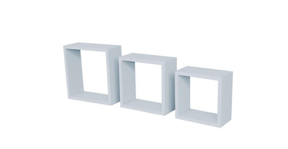 WANDREGALSET 3-teilig Weiß  - Weiß, Design, Holzwerkstoff - Carryhome