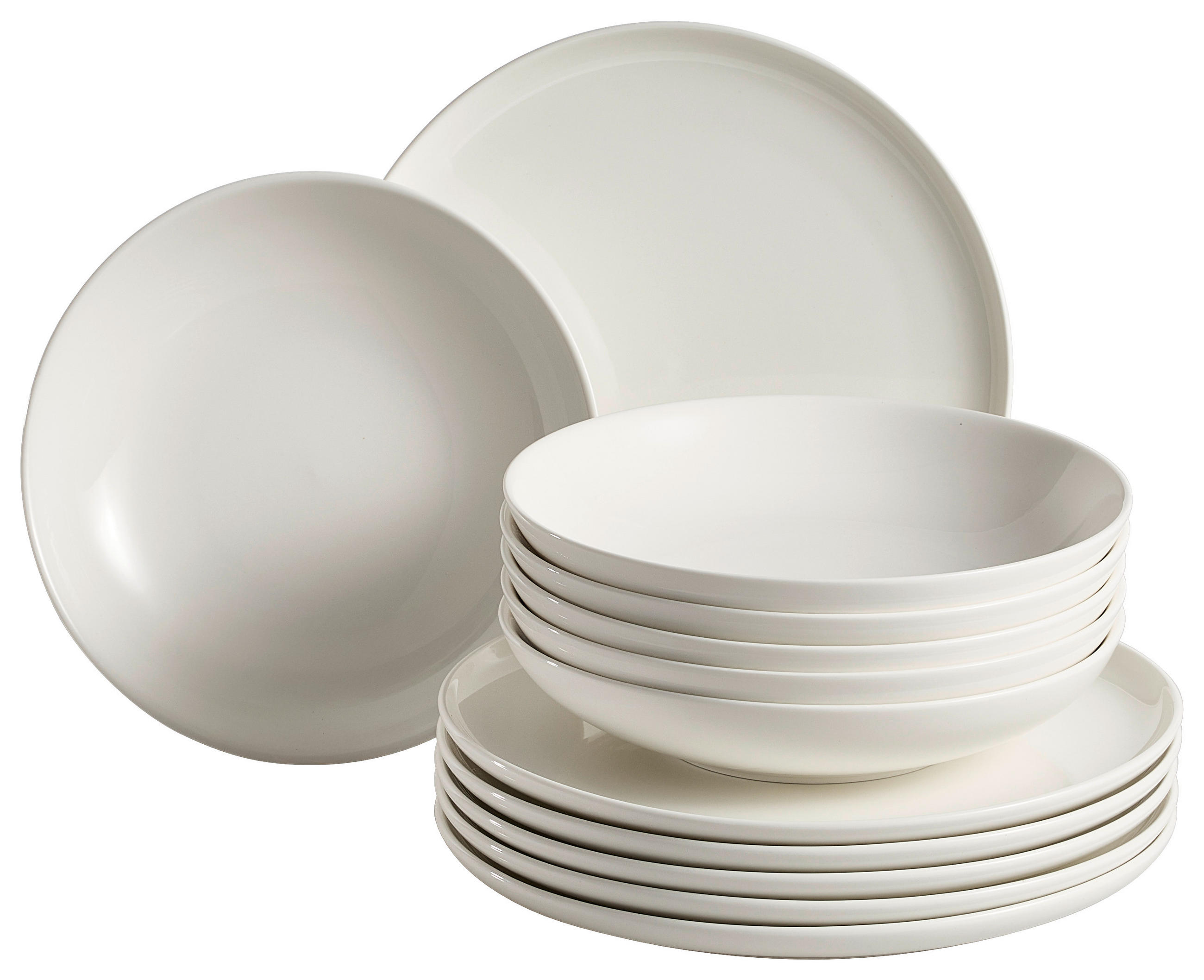 TAFELSERVICE Weiß 12-teilig  - Weiß, Basics, Keramik - Ritzenhoff Breker