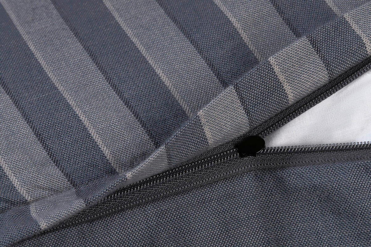 WENDEBETTWÄSCHE 2-teilig Soft Lines Flanell 135/200 cm  - Blau, Basics, Textil (135/200cm) - Joop!