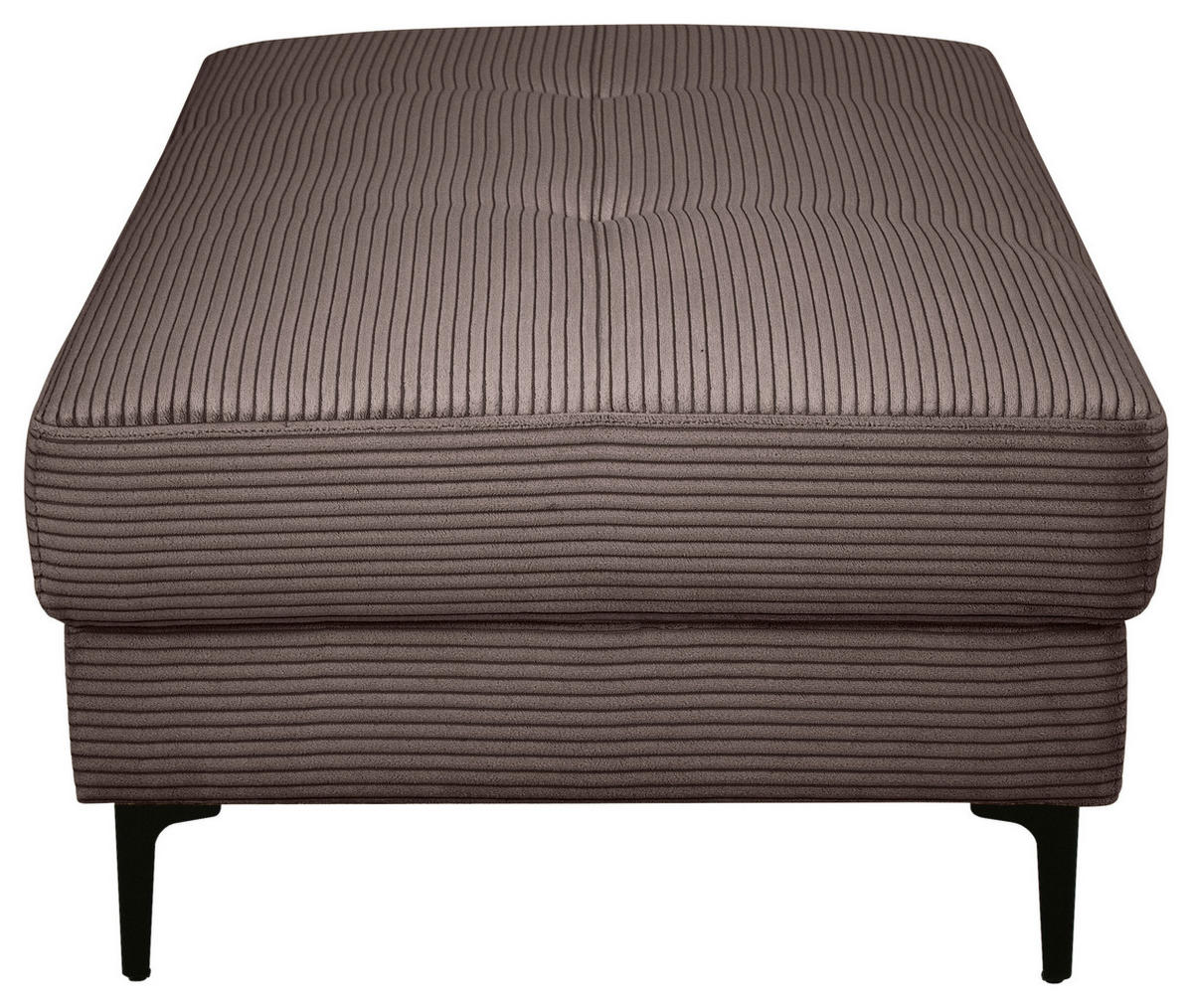 HOCKER Cord Dunkelbraun  - Dunkelbraun/Schwarz, Design, Textil/Metall (140/45/80cm) - Xora
