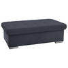 HOCKER in Textil Grau  - Silberfarben/Grau, Design, Textil/Metall (137/43/74cm) - Cantus