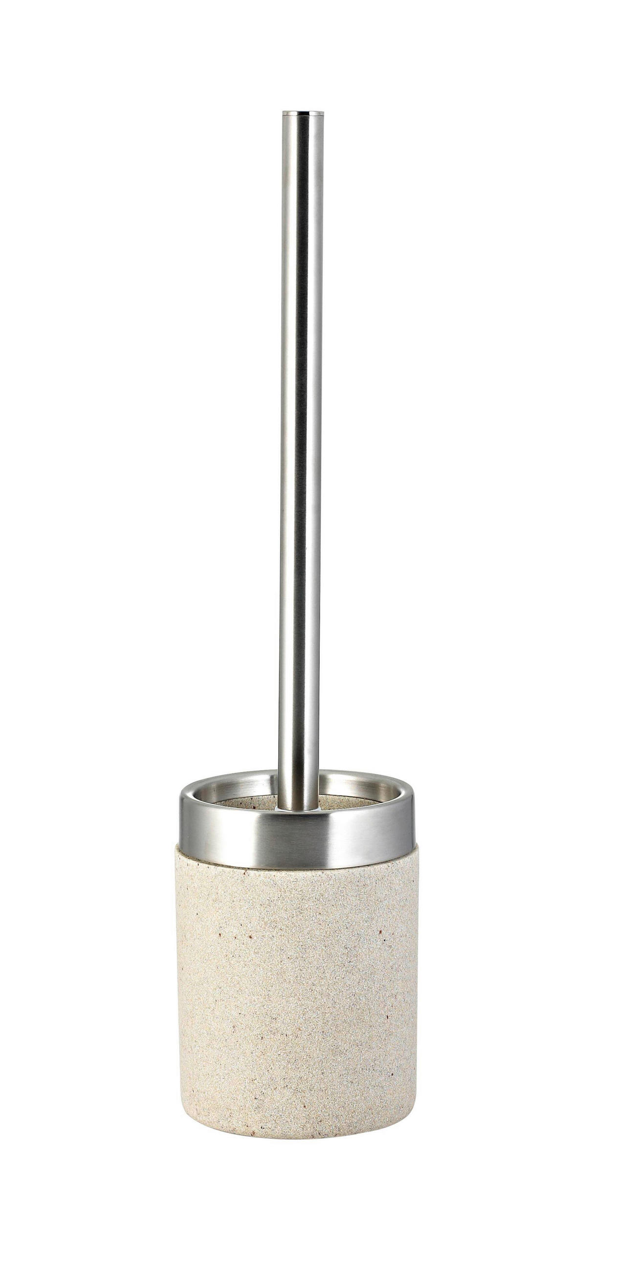 WC-BÜRSTENGARNITUR in Metall  Kunststoff   - Chromfarben/Beige, Basics, Kunststoff/Metall (9/37/9cm) - Sadena