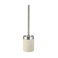 WC-BÜRSTENGARNITUR in Metall  Kunststoff   - Chromfarben/Beige, Basics, Kunststoff/Metall (9/37/9cm) - Sadena