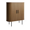 WEINSCHRANK Eiche dunkel  100/118/40 cm  - Eiche dunkel/Schwarz, Trend, Holz/Holzwerkstoff (100/118/40cm) - home24