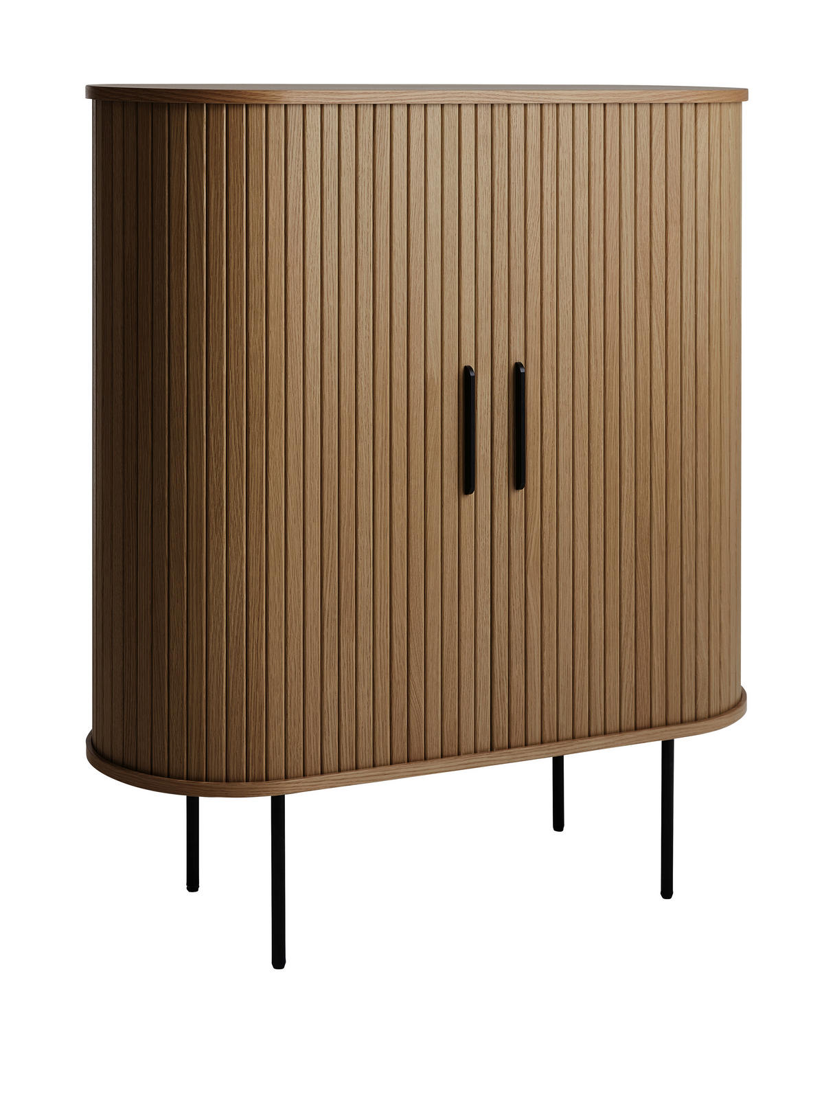 WEINSCHRANK Eiche dunkel  100/118/40 cm  - Eiche dunkel/Schwarz, Trend, Holz/Holzwerkstoff (100/118/40cm) - home24