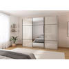 SCHWEBETÜRENSCHRANK in Weiss, Champagner  - Weiss/Champagner, Konventionell, Glas/Holzwerkstoff (301/223/68cm) - Novel