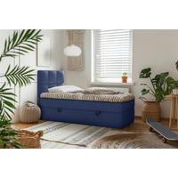 BOXBETT 90/200 cm  in Dunkelblau  - Schwarz/Dunkelblau, Modern, Holz/Holzwerkstoff (90/200cm) - MID.YOU