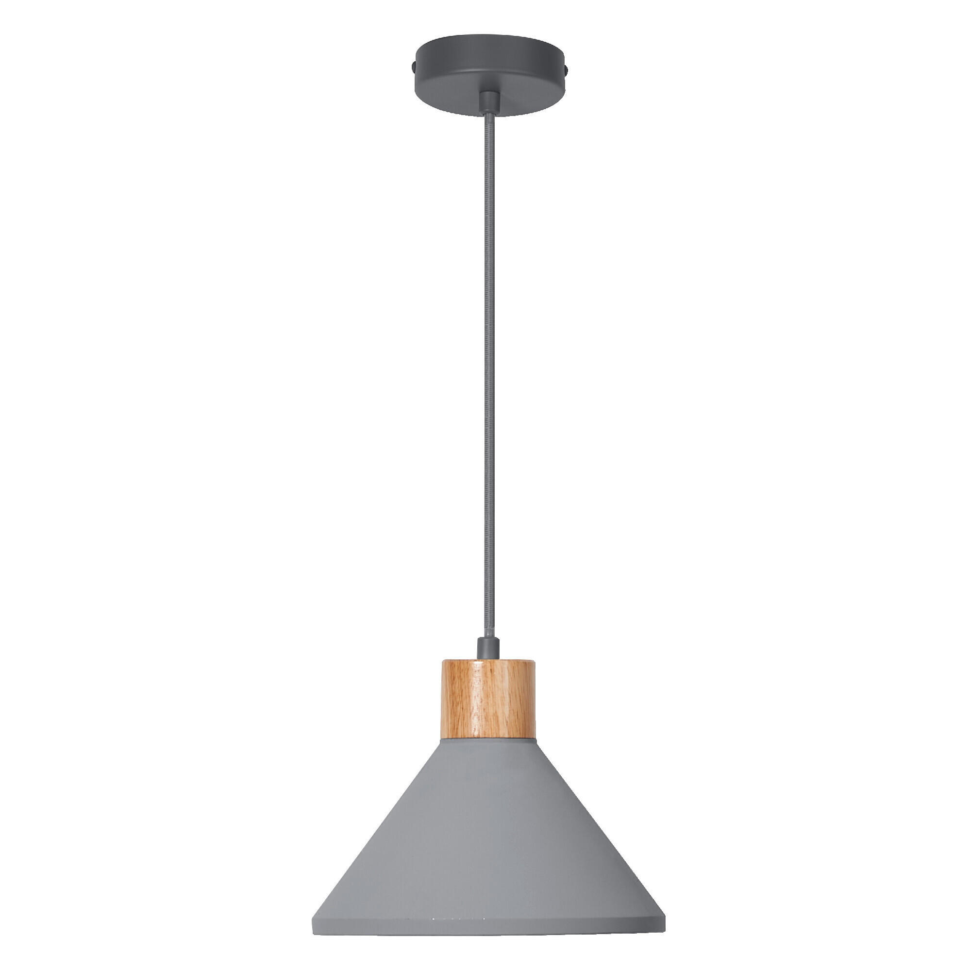 PENDELLEUCHTE 22/122,5 cm   - Dunkelgrau/Naturfarben, Natur, Holz/Stein (22/122,5cm) - Ledvance
