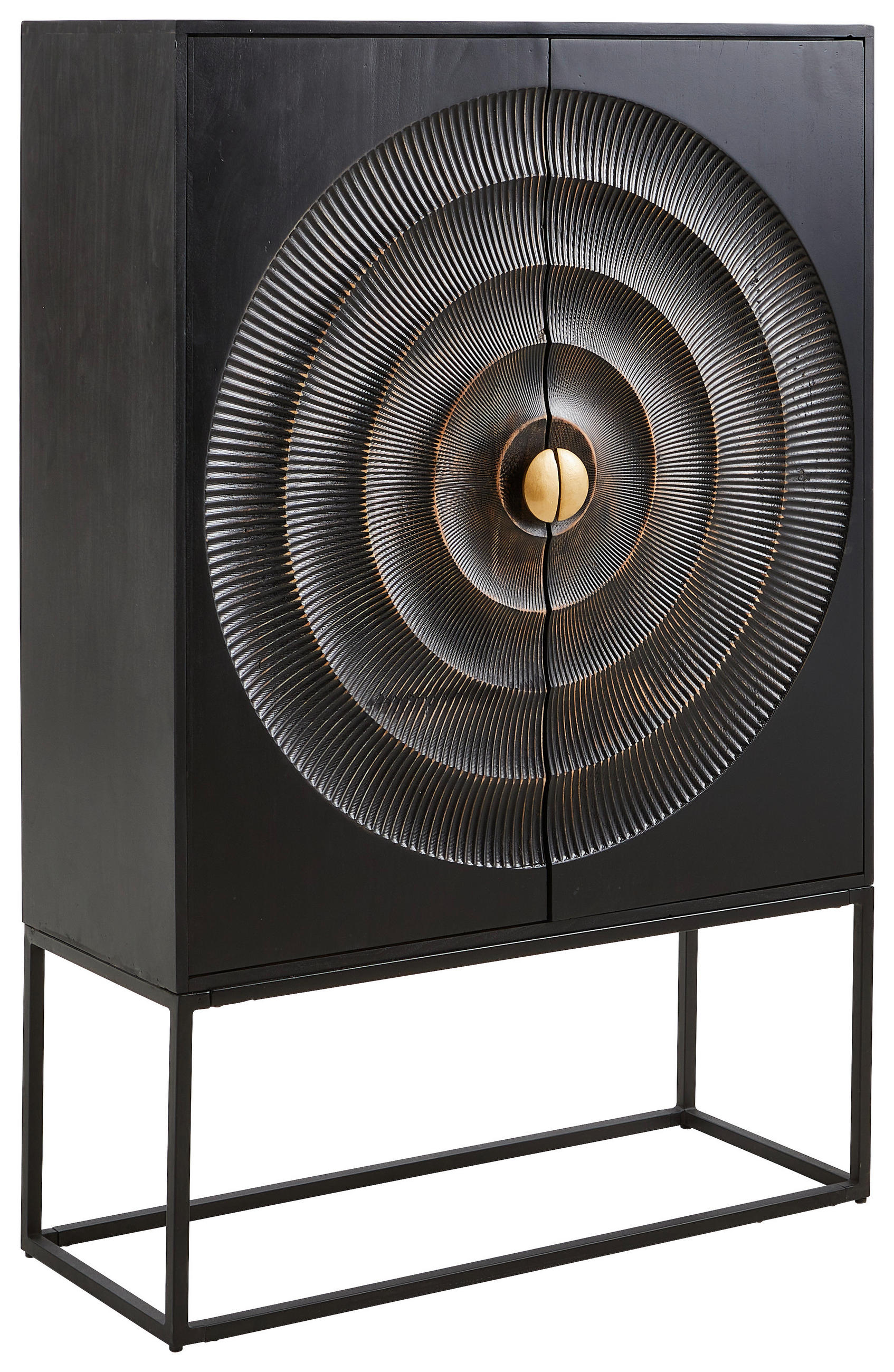 HIGHBOARD  100/150/40 cm  - Goldfarben/Schwarz, Design, Holz/Metall (100/150/40cm) - Landscape