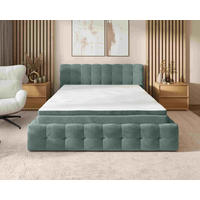 POLSTERBETT 140/200 cm,  in Grau, Matratze, gepolstertes Kopfteil, Lattenrost, Bettkasten, Topper, H3 + H3 = fest  - Schwarz/Weiß, MODERN, Holz/Kunststoff (140/200cm) - Chameo