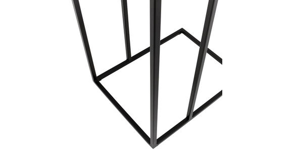 BEISTELLTISCH in Metall, Glas 45/35/65 cm  - Schwarz, Design, Glas/Metall (45/35/65cm) - Novel