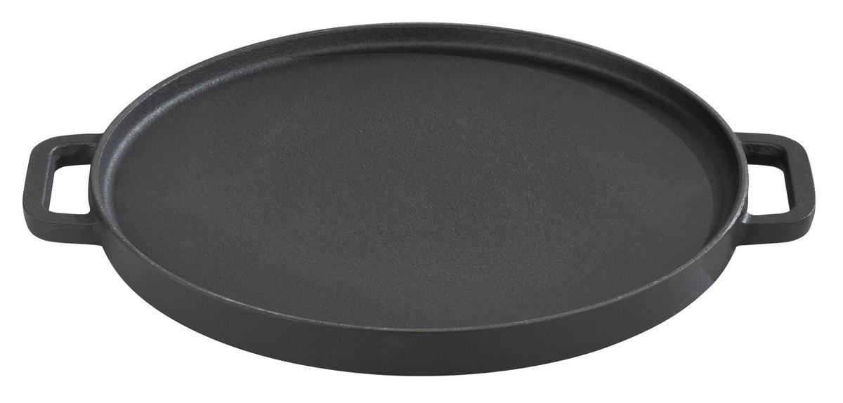 PLOŠČA ZA ŽAR - črna, Basics, kovina (30cm) - GSW