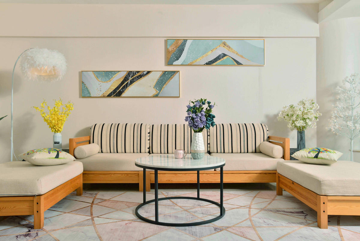 COUCHTISCH 85/85/48 cm rund Schwarz, Weiß  - Schwarz/Weiß, Design, Stein/Metall (85/85/48cm) - MID.YOU