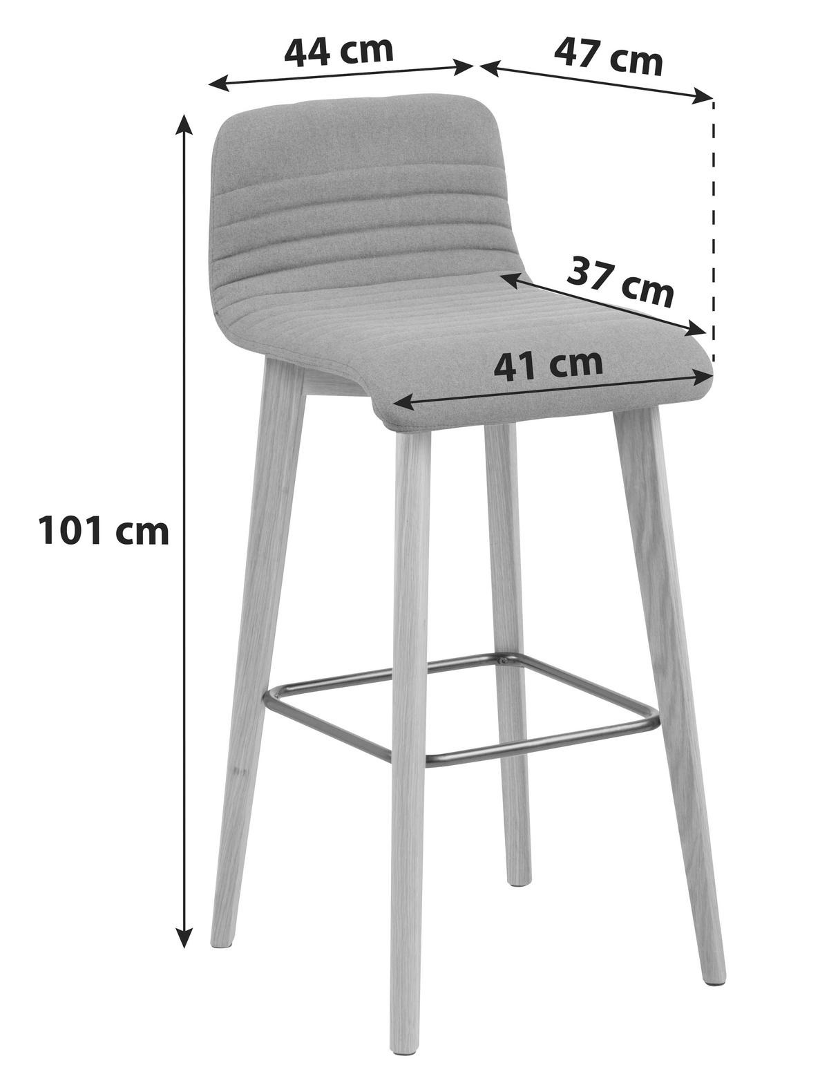 Barhocker aus massiver Eiche Skandi-Stil im kaufen