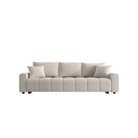 SCHLAFSOFA OLIVIER in Struktur Beige  - Beige/Schwarz, MODERN, Kunststoff/Textil (236/90/100cm) - MID.YOU