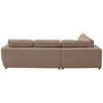 ECKSOFA  in Chenille Taupe  224/307 cm  - Taupe/Schwarz, KONVENTIONELL, Kunststoff/Textil (224/307cm) - Hom`in