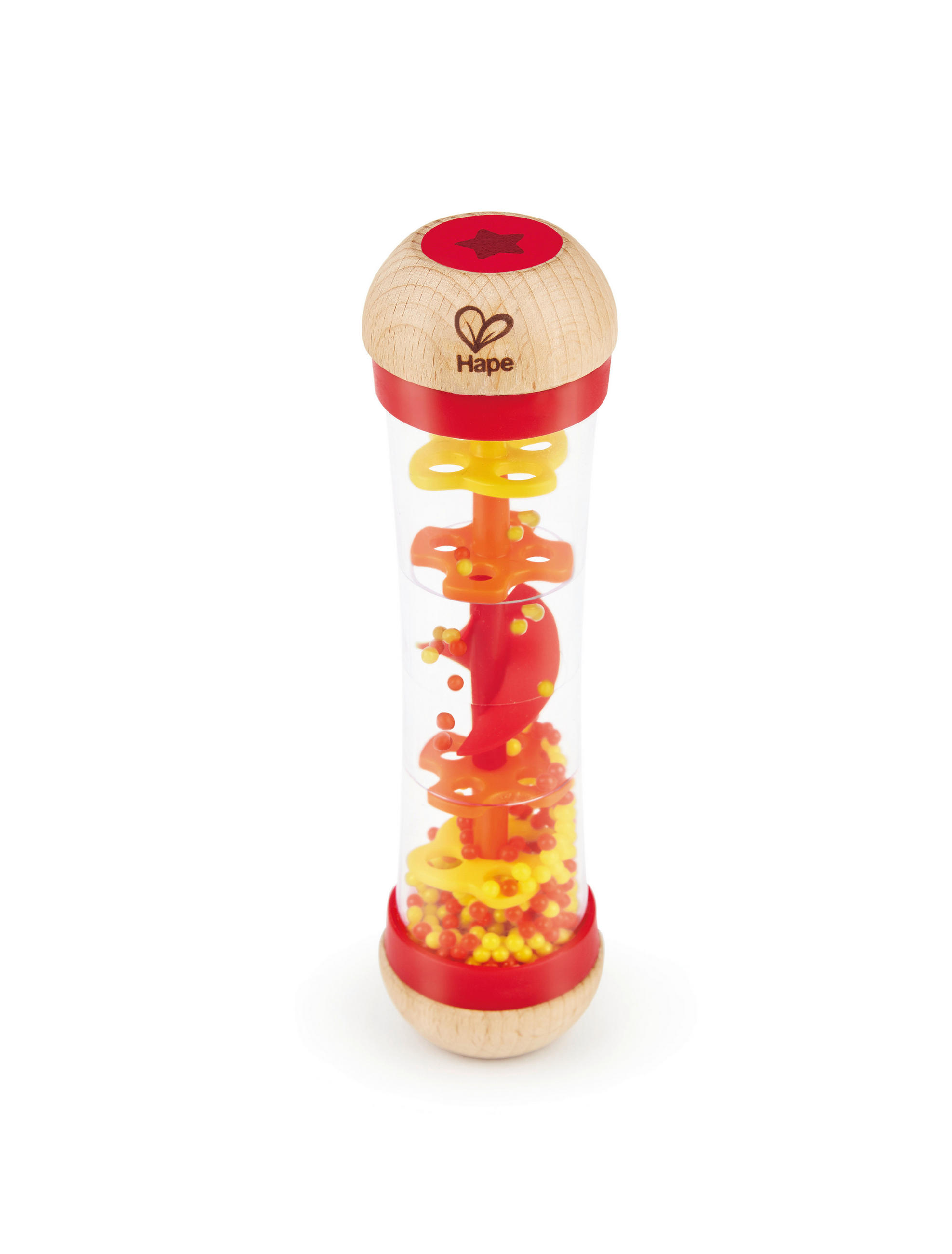 RASSEL  - Gelb/Rot, Basics, Holz/Kunststoff (5/20/5cm) - Hape