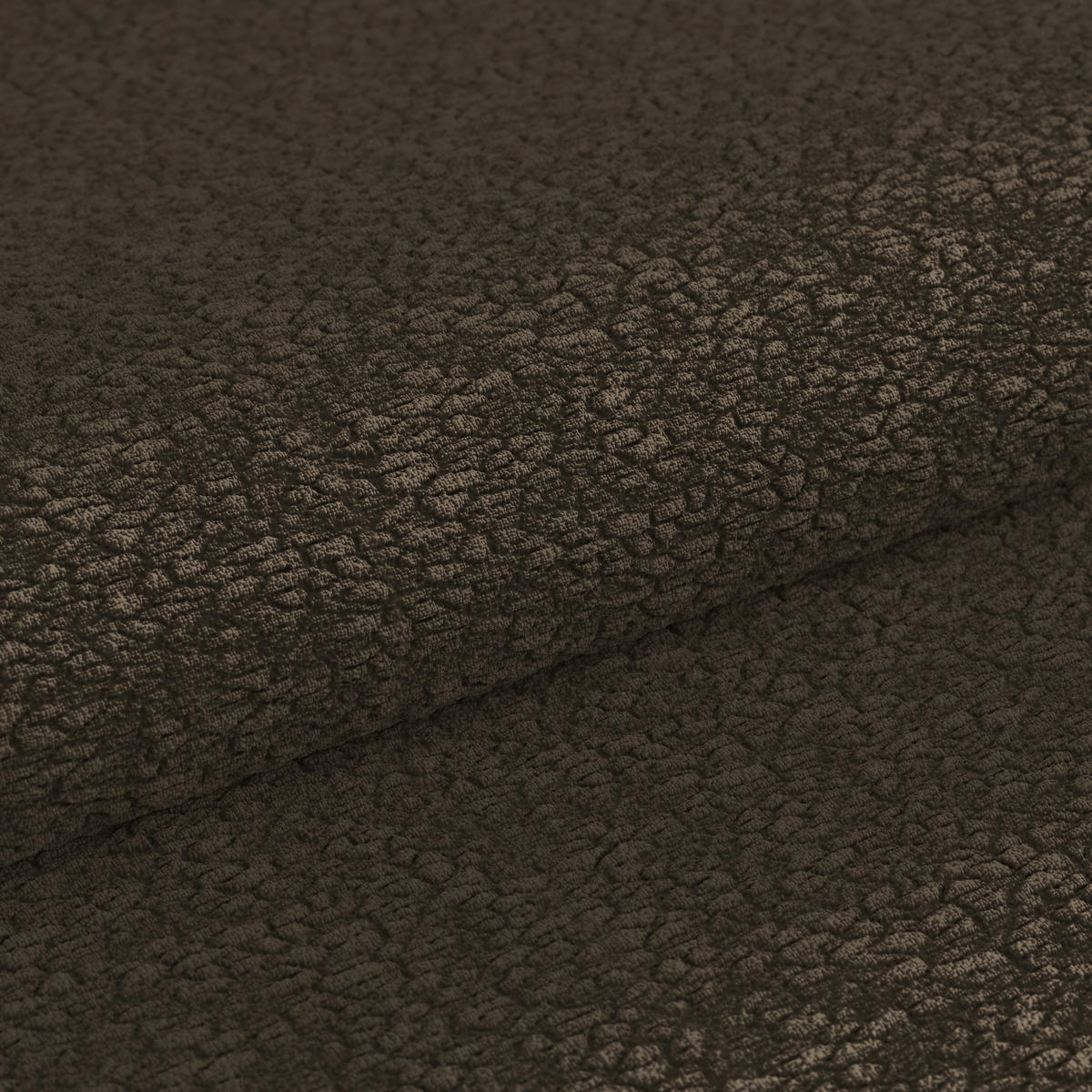 ECKSOFA Dunkelbraun Chenille  - Dunkelbraun/Schwarz, Trend, Kunststoff/Textil (280/178cm) - MID.YOU