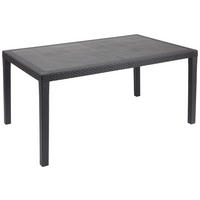 GARTENTISCH 150/90/72 cm Kunststoff Anthrazit rechteckig  - Anthrazit, Konventionell, Kunststoff (150/90/72cm)