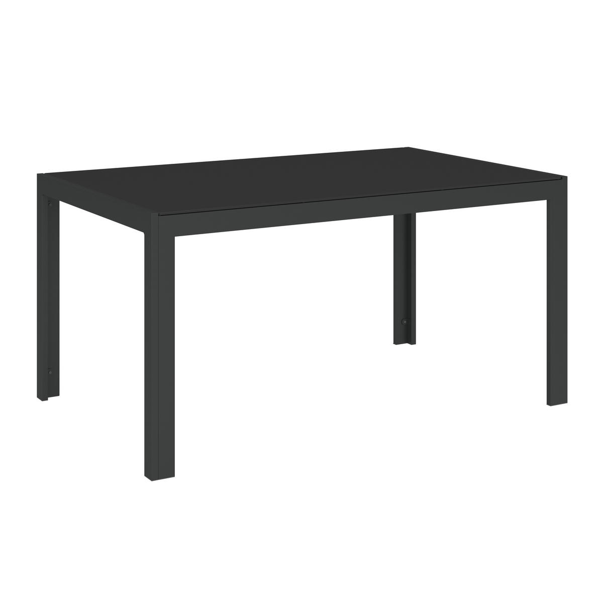 GARTENTISCH 140/90/72 cm Metall, Glas rechteckig  - Anthrazit, Design, Glas/Metall (140/90/72cm) - Xora