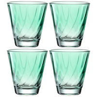 WHISKY-GLÄSERSET 215,00 ml 4-teilig  - Grün, Design, Glas (8,50/9,00/8,50cm) - Leonardo