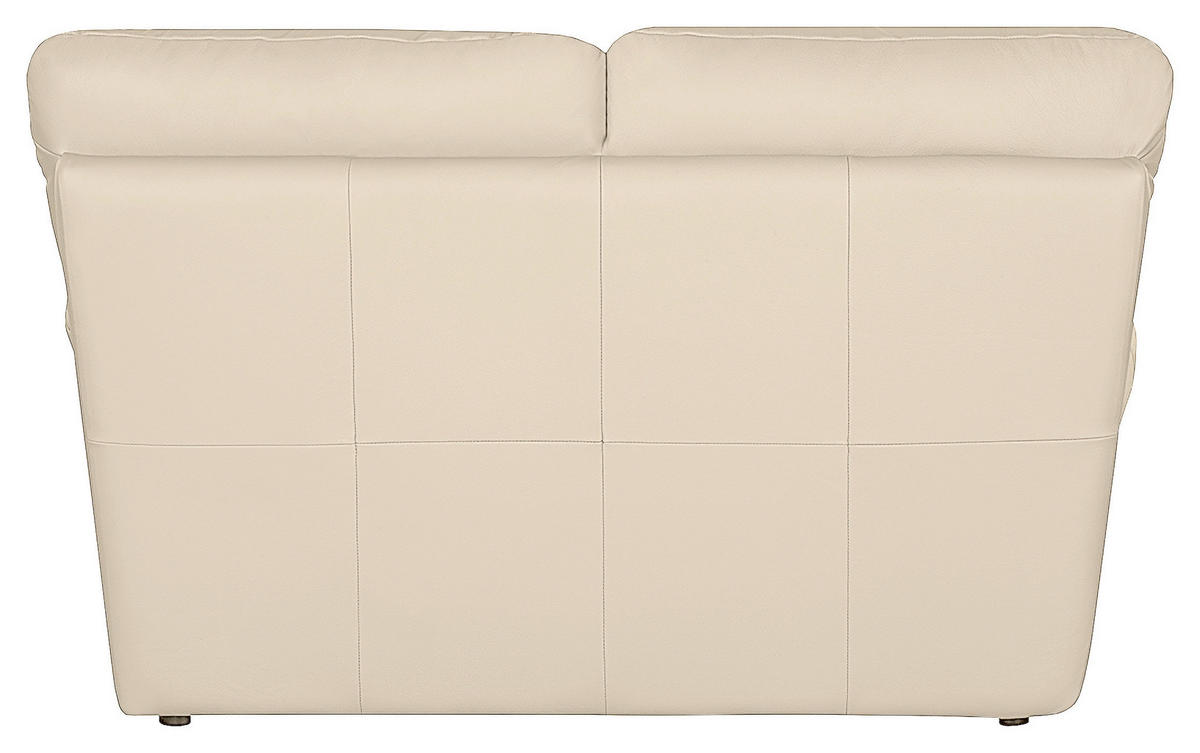 2-SITZER-SOFA in Echtleder Beige  - Beige/Schwarz, Design, Leder/Kunststoff (150/92/85cm) - Livetastic