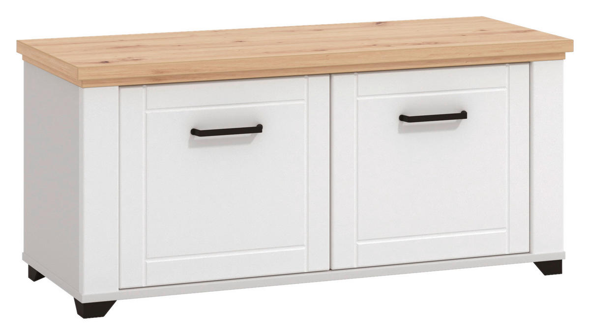 GARDEROBE 5-teilig  in 260/194,5/41 cm  - Weiß/Eiche Artisan, Basics, Holzwerkstoff (260/194,5/41cm) - Carryhome
