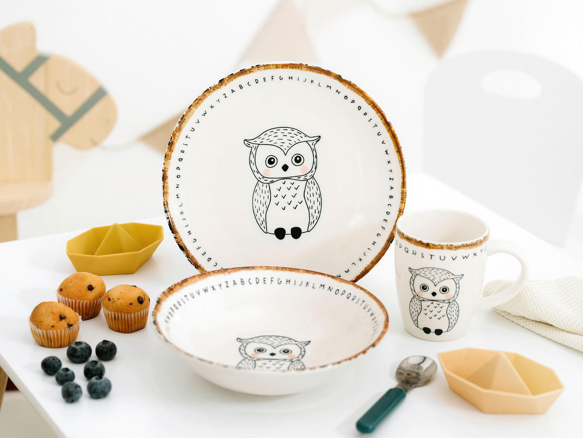 KINDERGESCHIRRSET 3-teilig  - Multicolor, Basics, Keramik - Creatable