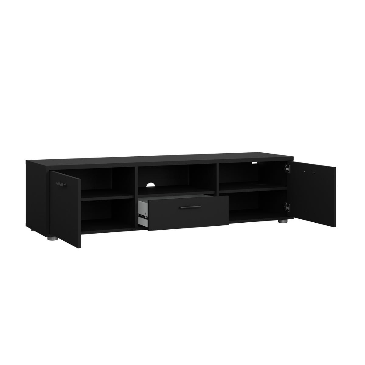 TV-BÄNK i svart  - svart, Design, metall/trämaterial (147,2/38,4/39,8cm) - Best Price