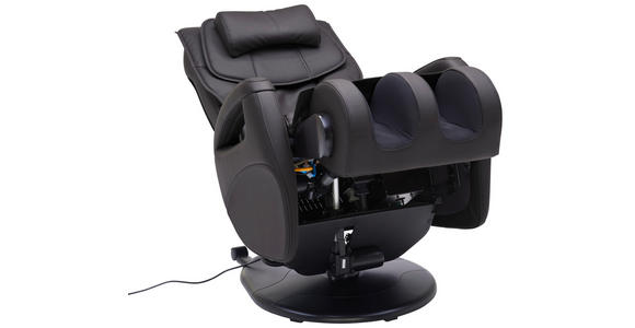 MASSAGESESSEL Lederlook Grau, Schlammfarben - Schlammfarben/Grau, Design, Textil (80/117/114cm) - Cantus