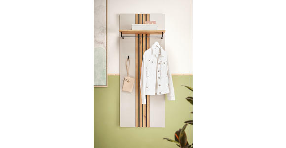 GARDEROBENPANEEL in 60/151/30 cm - Kaschmir/Eichefarben, Basics, Holzwerkstoff (60/151/30cm) - Xora