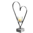 WINDLICHT - Grau, Basics, Glas/Stein (47/17/80cm) - Ambia Home