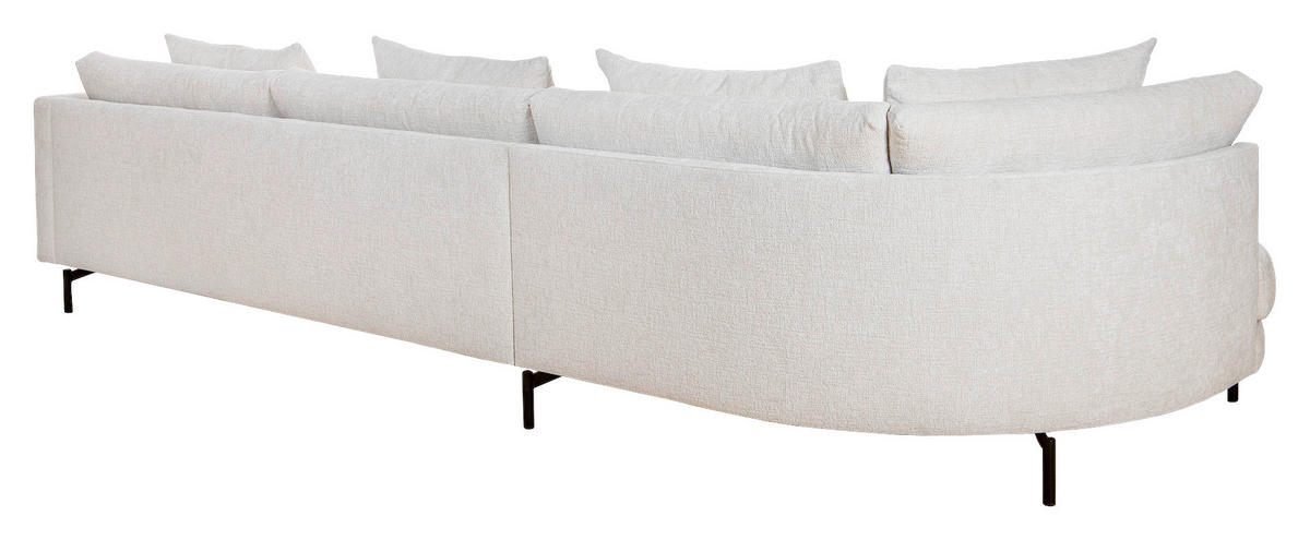 SOFFA i cremefärgad, svart  - svart/cremefärgad, Basics, metall/trä (340/85/100/165cm) - Johann Jakob