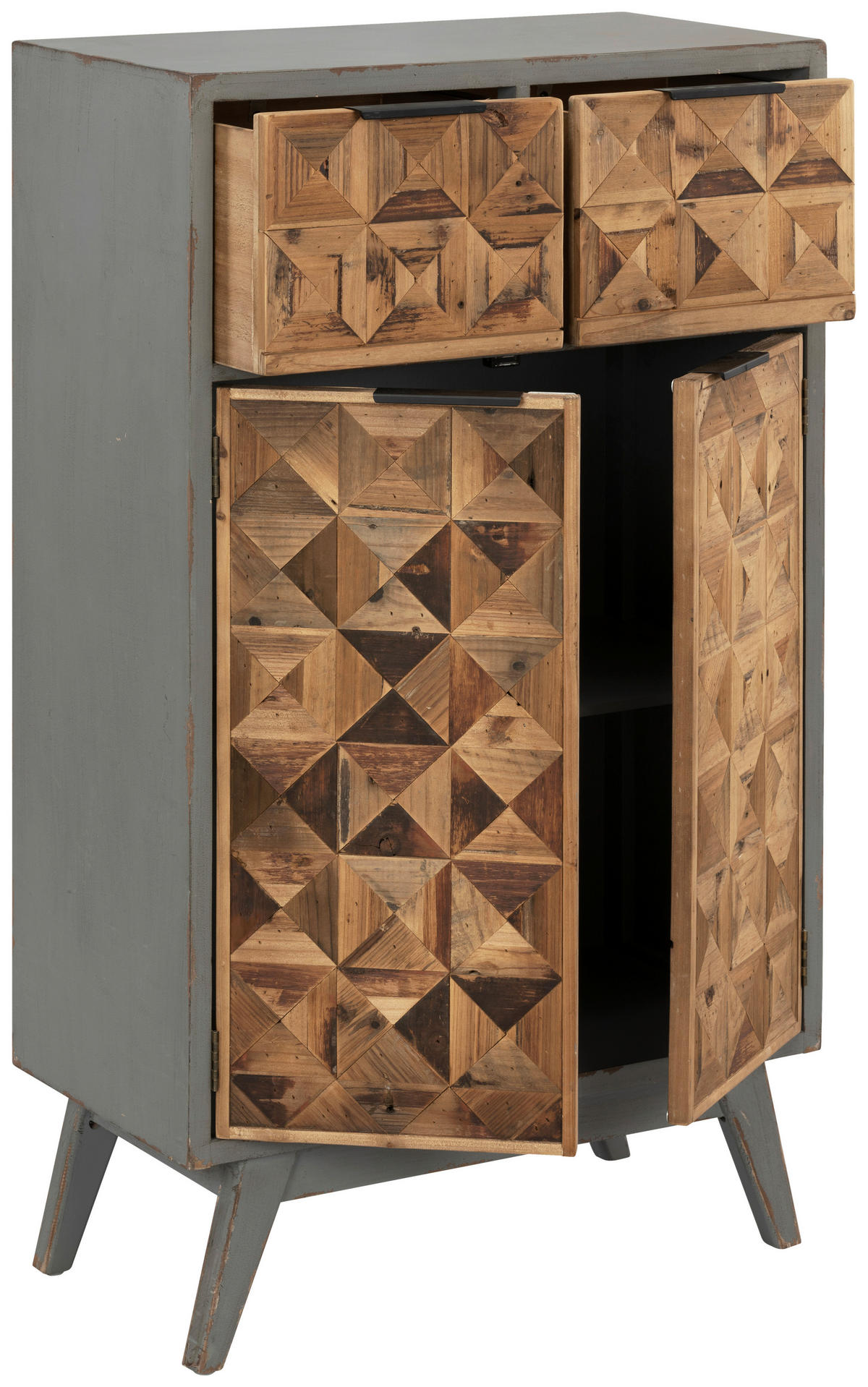 HIGHBOARD  in 64.5/109/33.5 cm  - Multicolor/Schwarz, KONVENTIONELL, Holz/Holzwerkstoff (64.5/109/33.5cm) - Livetastic