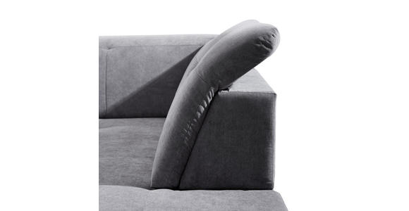 ECKSOFA in Webstoff Grau  - Schwarz/Grau, KONVENTIONELL, Holz/Textil (280/202cm) - Xora