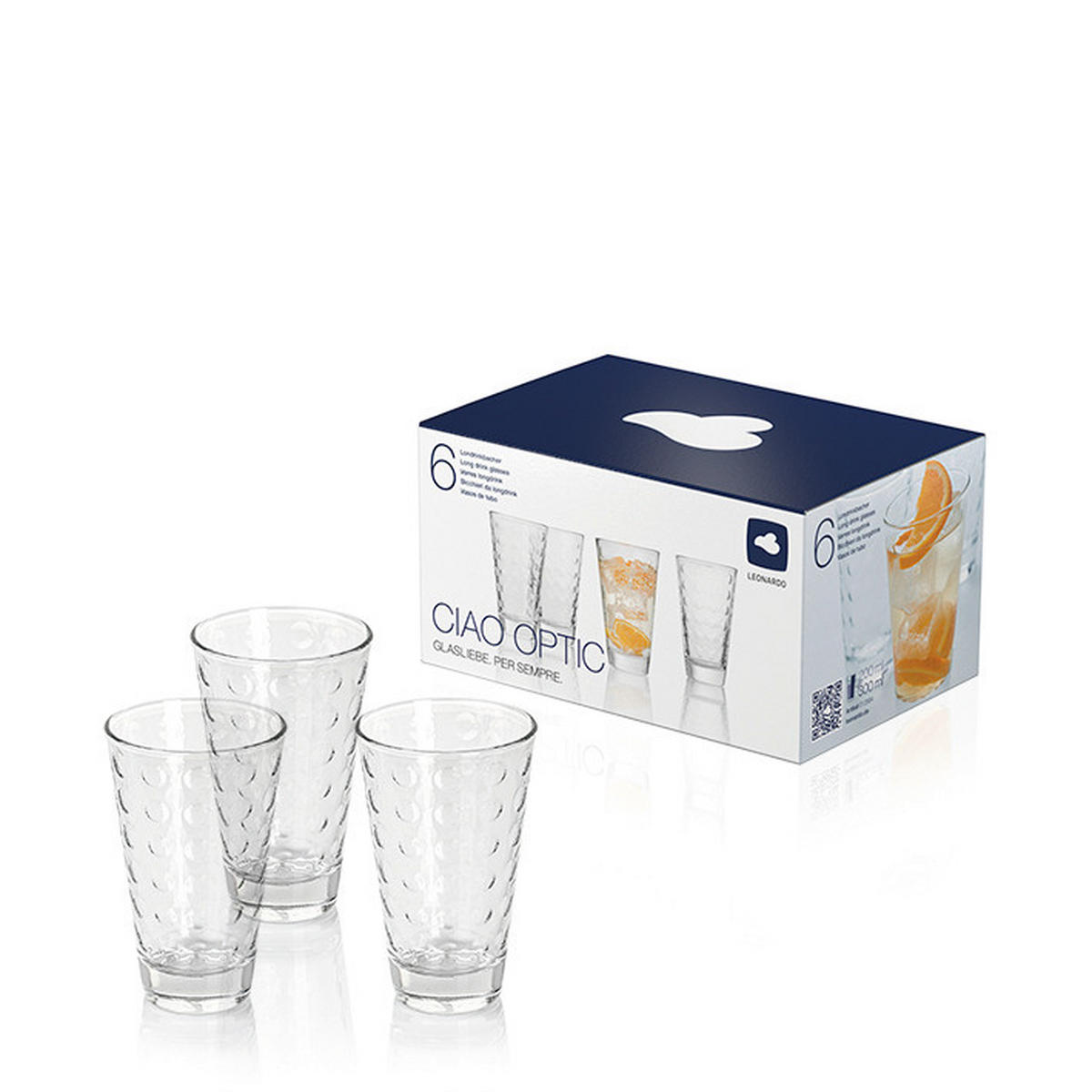 GLÄSERSET  6-teilig  - Klar, Trend, Glas (24,5/13,4/16,4cm) - Leonardo