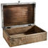 AUFBEWAHRUNGSBOX - Silberfarben/Braun, Basics, Holz/Metall (30,48/22,86/10,16cm) - Ambia Home