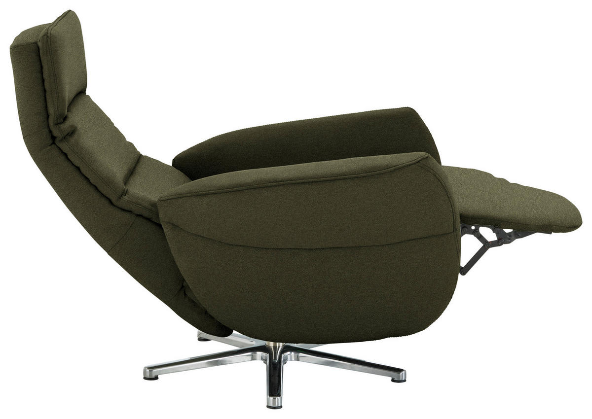 RELAXSESSEL Textil Grün  - Chromfarben/Grün, Design, Textil/Metall (78/113/83cm) - Beldomo Speed