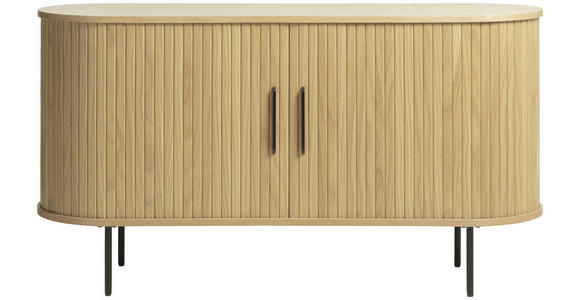 SIDEBOARD Eichefarben  140/76/45 cm  - Eichefarben/Schwarz, Trend, Holz/Holzwerkstoff (140/76/45cm) - Xora