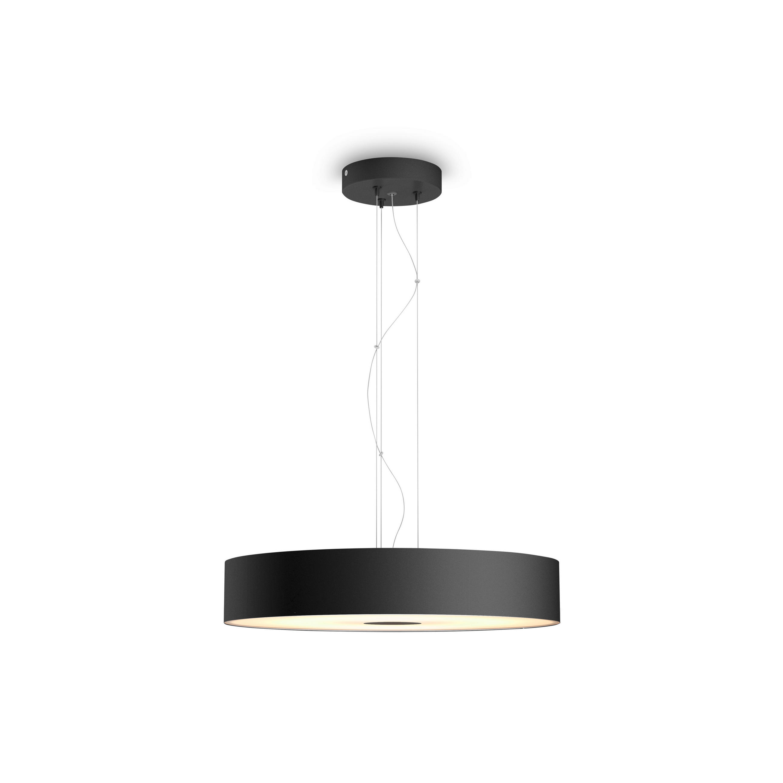 LED-HÄNGELEUCHTE White Ambiance Fair 44,4/12 cm   - Schwarz, Design, Glas (44,4/12cm) - Philips HUE