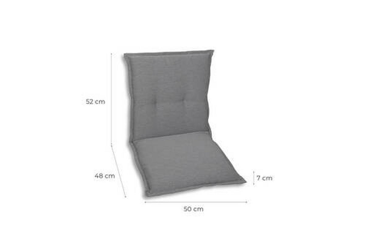 SESSELAUFLAGENSET Uni  - Grau, Basics, Textil (50/7/100cm)