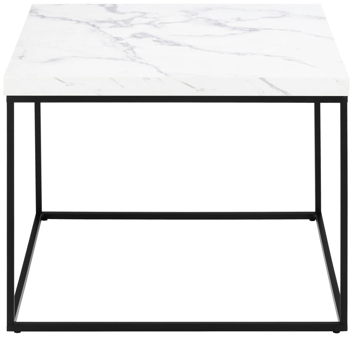 TABLE BASSE in Holzwerkstoff  - noir/blanc, Design, métal/matériau de bois (60/60cm) - Livetastic