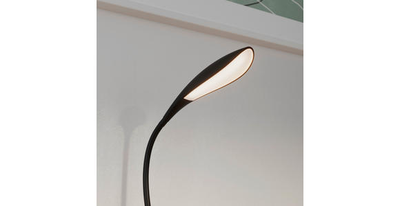 SCHREIBTISCHLEUCHTE Propus 22/17/37,5 cm  - Schwarz, Basics, Kunststoff (22/17/37,5cm) - Novel