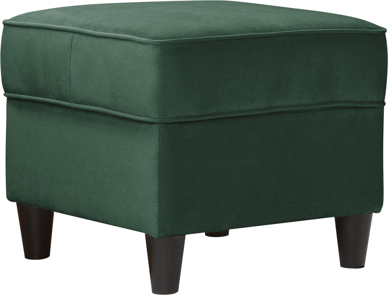 HOCKER in Textil Grün  - Schwarz/Grün, Design, Holz/Textil (52/45/52cm) - MID.YOU