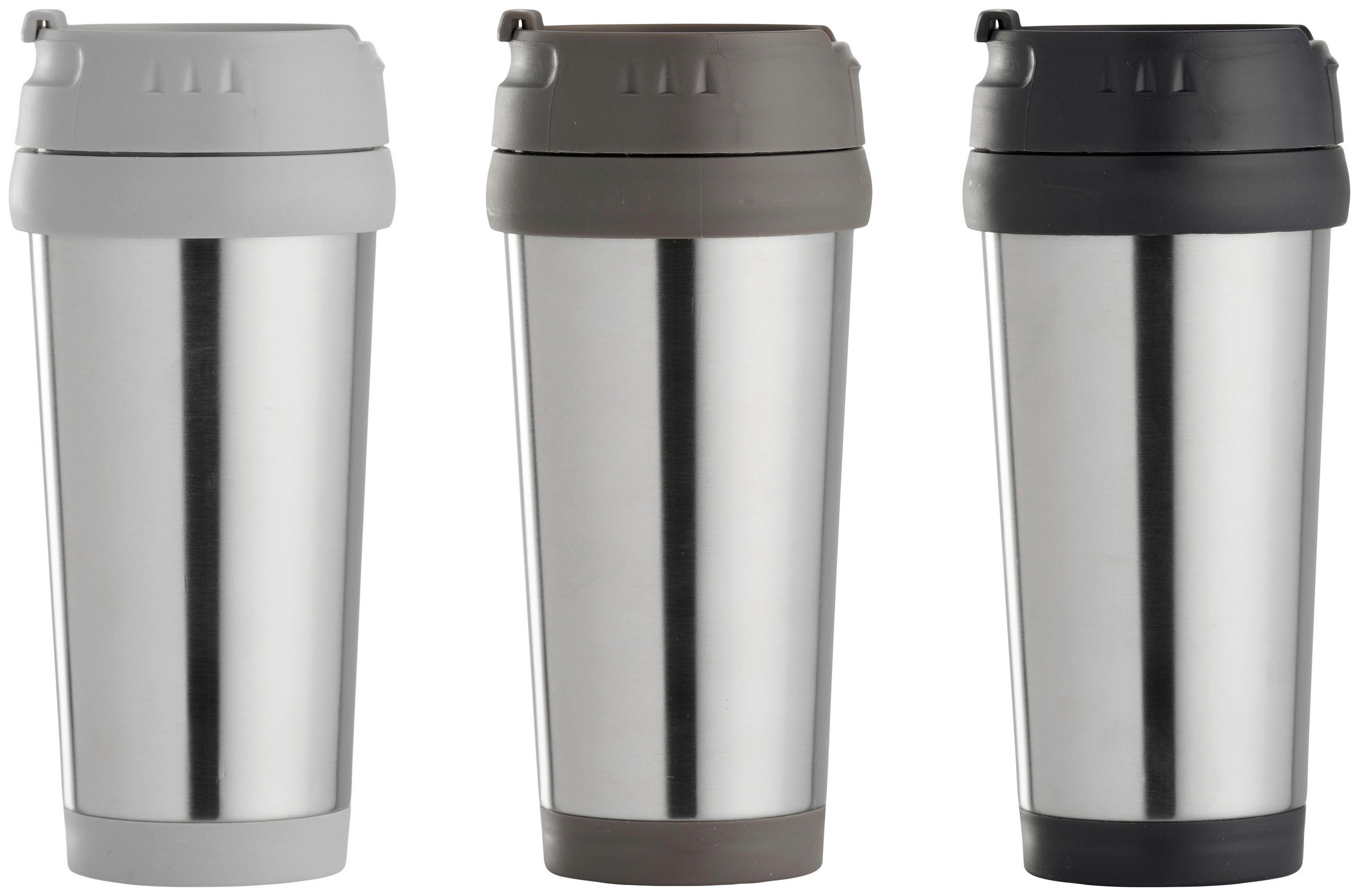 TERMOSKANNA   0,45 l  - mörkgrå/aluminiumfärgad, Klassisk, metall/plast (0,45l)