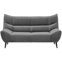 2-SITZER-SOFA Mikrofaser Grau  - Schwarz/Grau, Design, Textil/Metall (190/106/99cm) - Xora