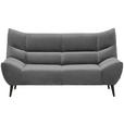 2-SITZER-SOFA in Mikrofaser Grau  - Schwarz/Grau, Design, Textil/Metall (193/106/101cm) - Xora