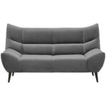 2-SITZER-SOFA in Mikrofaser Grau  - Schwarz/Grau, Design, Textil/Metall (193/106/101cm) - Xora